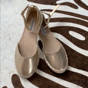 Champagne/Light Gold Espidrille flats